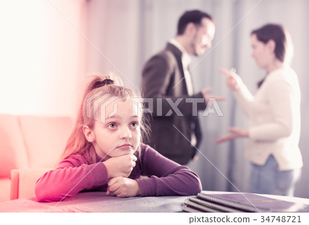 Mom and dad arguing with each other 34748721