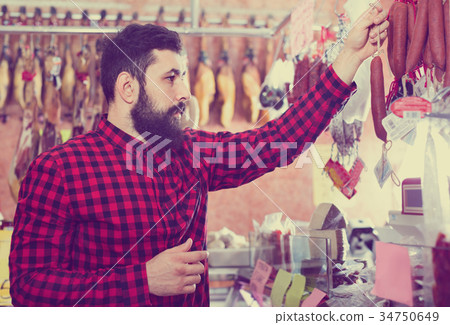 sausages, butcher’s, customer 34750649