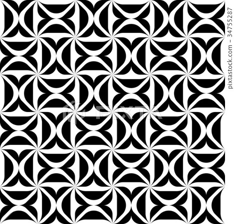 Black and white geometric seamless pattern Black and white geometric seamless pattern 34755287