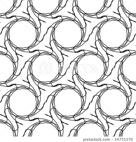 Black and white geometric seamless pattern Black and white geometric seamless pattern 34755370