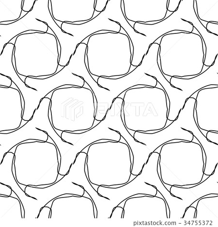 Black and white geometric seamless pattern Black and white geometric seamless pattern 34755372