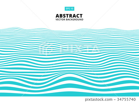 Abstract blue lines wave, Wavy stripes pattern - Stock Illustration ...