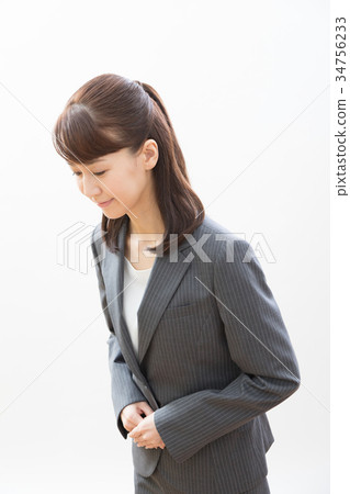 Business woman bowing Business woman bowing 34756233