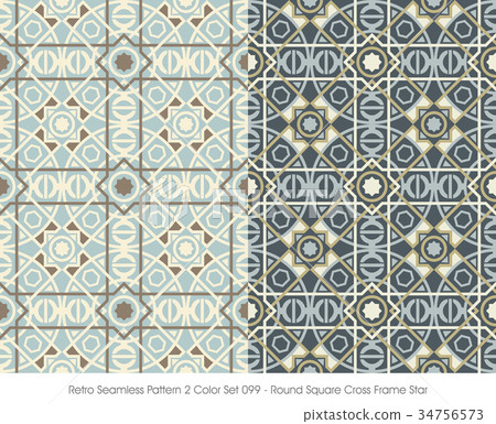 Seamless background retro vintage pattern-插圖素材 [34756573] - PIXTA圖庫