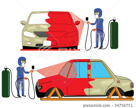 spray painting car collision repair shop. spray painting car collision repair shop. 34756751