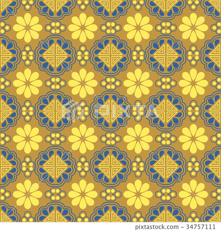 Seamless background retro vintage pattern 34757111
