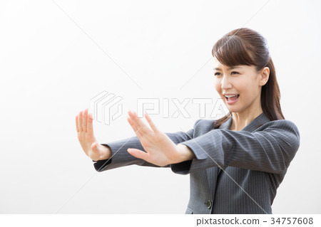 Business woman refuse block 34757608