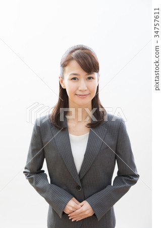 Business woman bowing 34757611