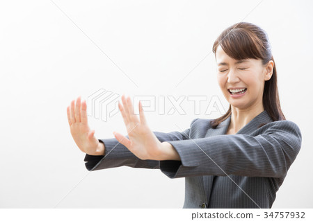 Business woman refuse block 34757932