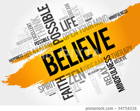 Believe word cloud 34758316