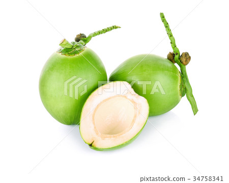 Green coconut isolated on white background 34758341