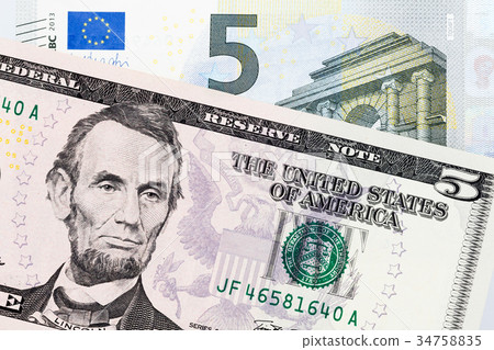 Two banknotes of different countries. Two banknotes of different countries. 34758835