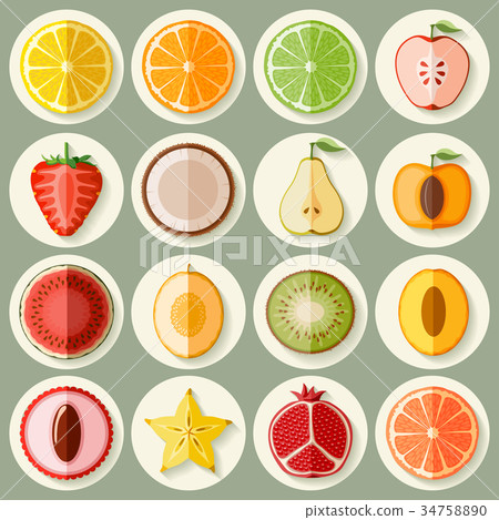 Fruit icon set Fruit icon set 34758890