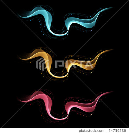 Abstract color wave design element 34759286