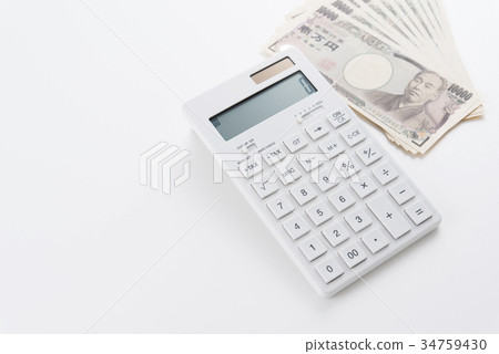 Life Plan Image Calculator And Cash Stock Photo 34759430 Pixta Stock Photo 34759430