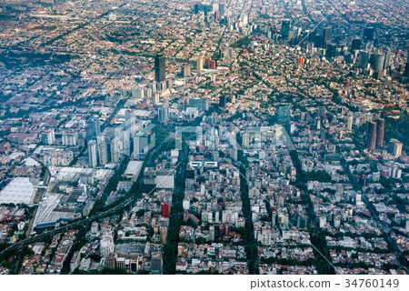 mexico city aerial view cityscape panorama 34760149