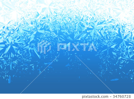 Winter blue ice frost background 34760728