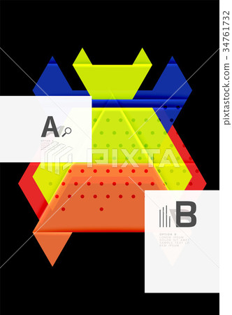 Color triangles background design Color triangles background design 34761732