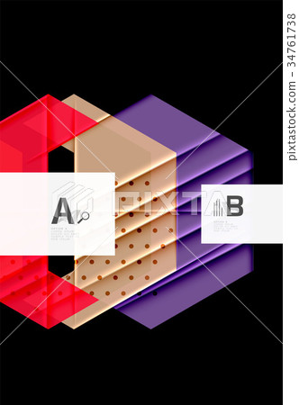 Color triangles background design 34761738