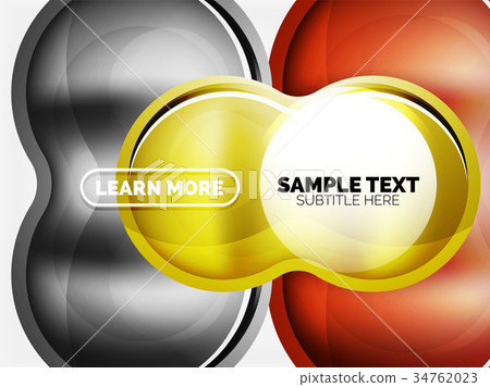 Glass or plastic hi-tech bubble background 34762023