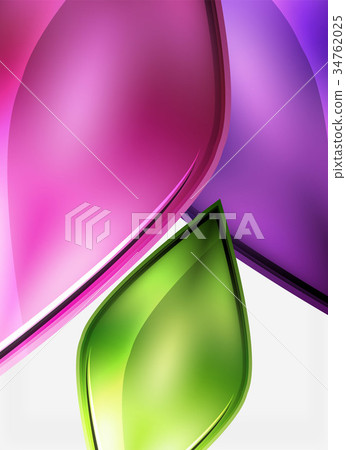 Glossy glass shapes abstract background Glossy glass shapes abstract background 34762025