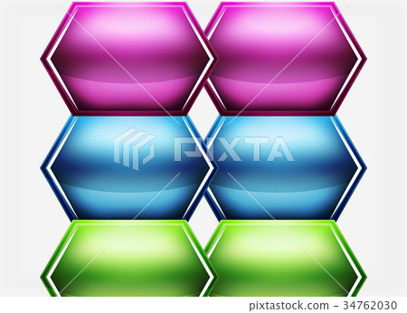 Glossy glass shapes abstract background Glossy glass shapes abstract background 34762030
