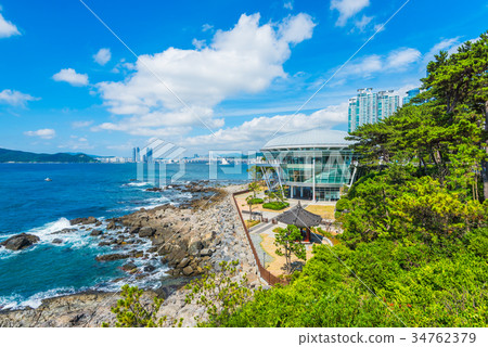 Gwangan Bridge in Busan City , South Korea. 34762379