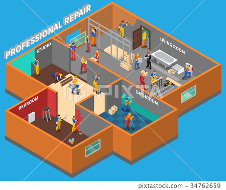 Home Repair Worker People Composition Home Repair Worker People Composition 34762659