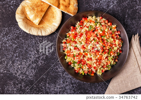 Tabbouleh salad, traditional middle eastern 34763742