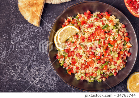 Tabbouleh salad, traditional middle eastern 34763744