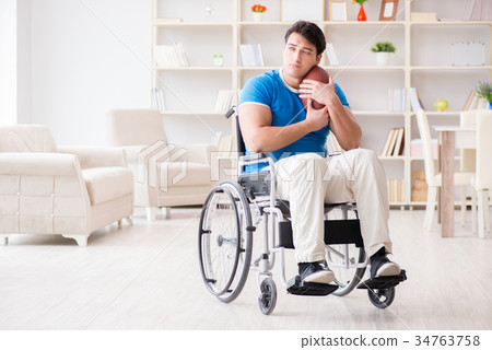Young man american football player recovering on Young man american football player recovering on 34763758