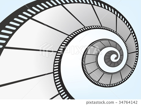 35mm film negative frame template, 3D vector element material 34764142