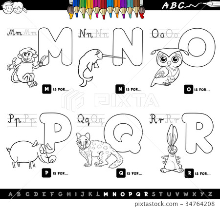 color book educational cartoon alphabet letters color book educational cartoon alphabet letters 34764208