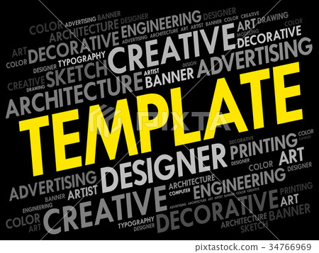 TEMPLATE word cloud 34766969