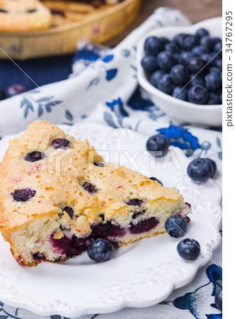 Piece of sweet blueberry pie Piece of sweet blueberry pie 34767295