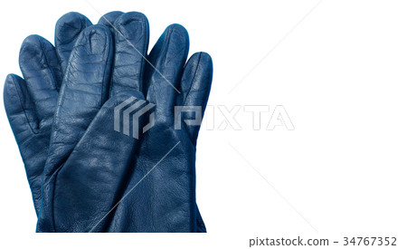 Two leather gloves ISOLATED 34767352