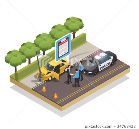 Insurance Isometric Composition 34768428