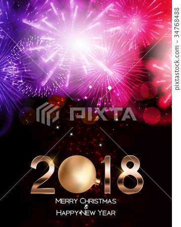 Abstract Beauty Christmas and 2018 New Year Abstract Beauty Christmas and 2018 New Year 34768488