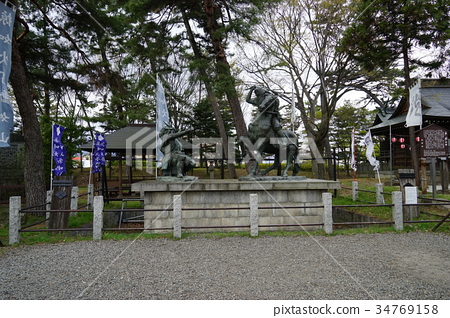 长野八幡原史迹公园 图库照片