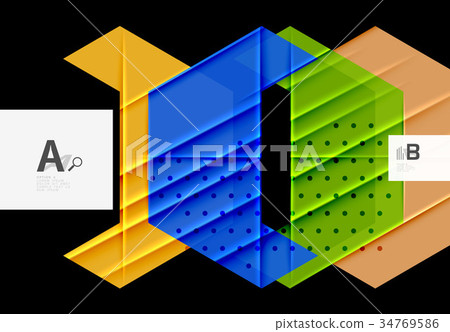 Triangles and geometric shapes abstract background 34769586