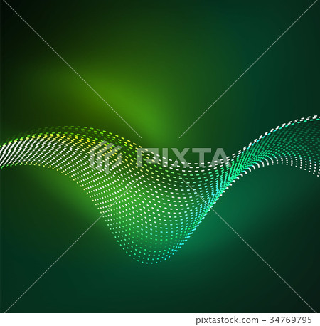 Vector wave particles background Vector wave particles background 34769795