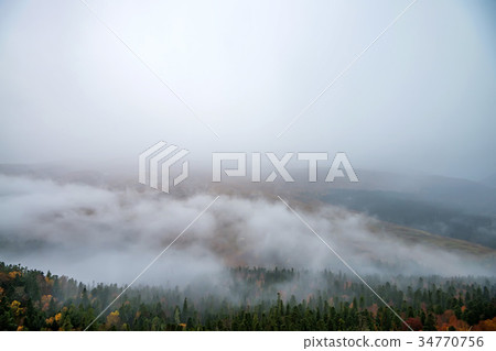 Autumn landscape with mountain forest Autumn landscape with mountain forest 34770756