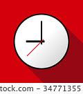 Clock icon, Vector illustration, flat design EPS10 34771355