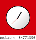 Clock icon, Vector illustration, flat design EPS10 34771356