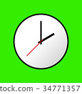 Clock icon, Vector illustration, flat design EPS10 34771357