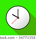 Clock icon, Vector illustration, flat design EPS10 34771358
