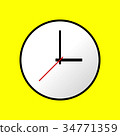 Clock icon, Vector illustration, flat design EPS10 34771359