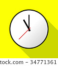 Clock icon, Vector illustration, flat design EPS10 34771361