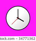 Clock icon, Vector illustration, flat design EPS10 34771362