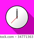 Clock icon, Vector illustration, flat design EPS10 34771363
